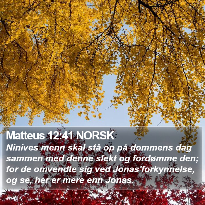 Matteus 12:41 NORSK Bible Study