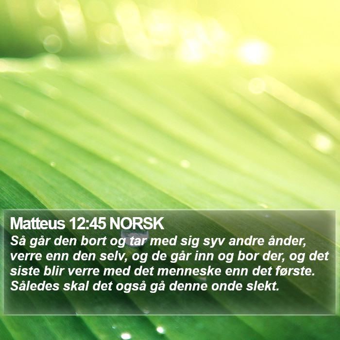 Matteus 12:45 NORSK Bible Study