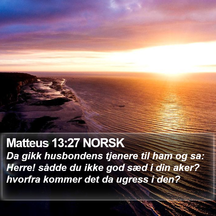 Matteus 13:27 NORSK Bible Study