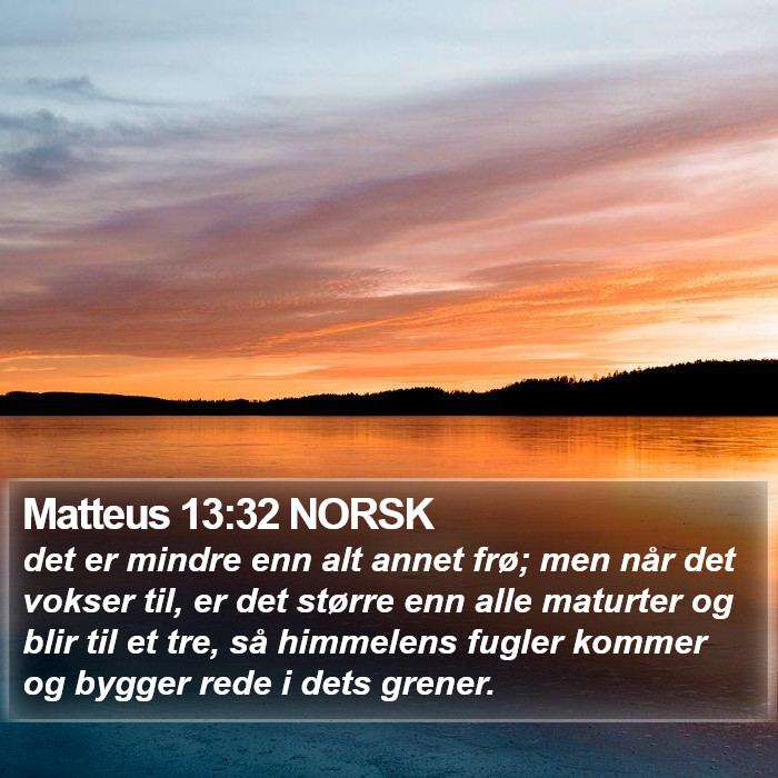 Matteus 13:32 NORSK Bible Study