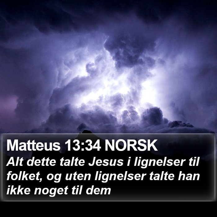 Matteus 13:34 NORSK Bible Study