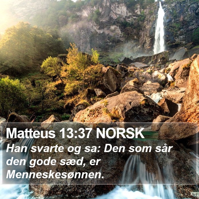 Matteus 13:37 NORSK Bible Study