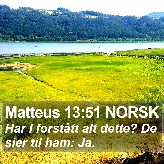 Matteus 13:51 NORSK Bible Study