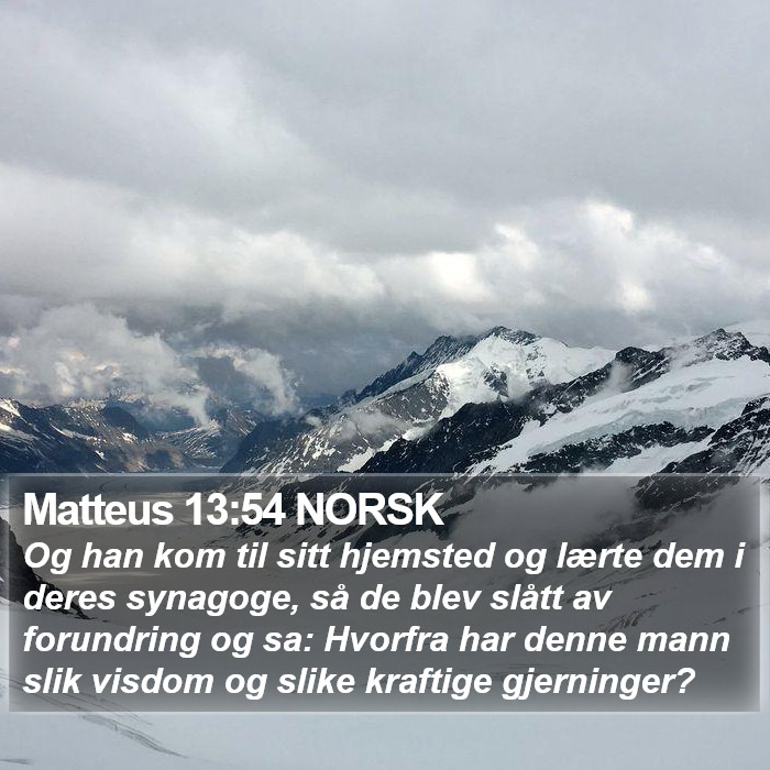 Matteus 13:54 NORSK Bible Study