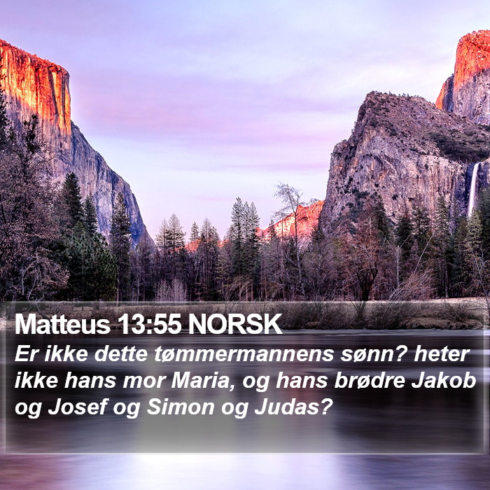 Matteus 13:55 NORSK Bible Study