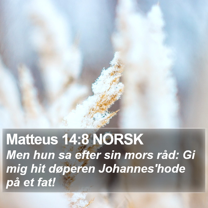 Matteus 14:8 NORSK Bible Study