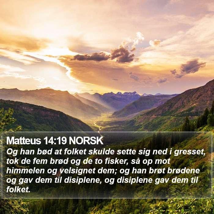 Matteus 14:19 NORSK Bible Study