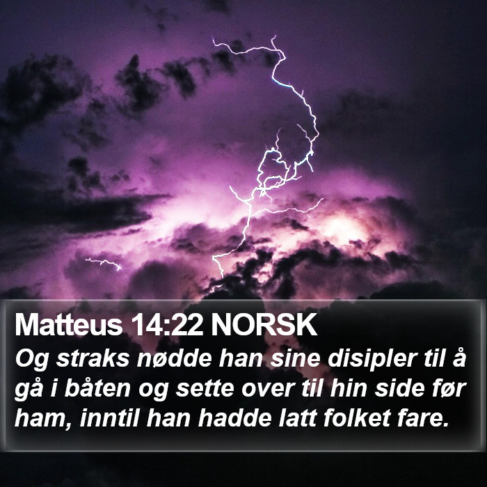 Matteus 14:22 NORSK Bible Study