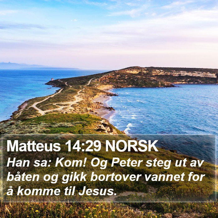 Matteus 14:29 NORSK Bible Study