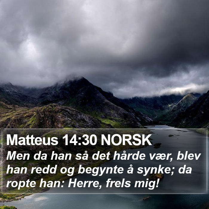 Matteus 14:30 NORSK Bible Study