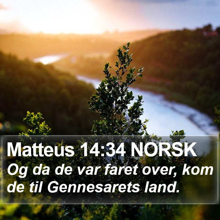 Matteus 14:34 NORSK Bible Study