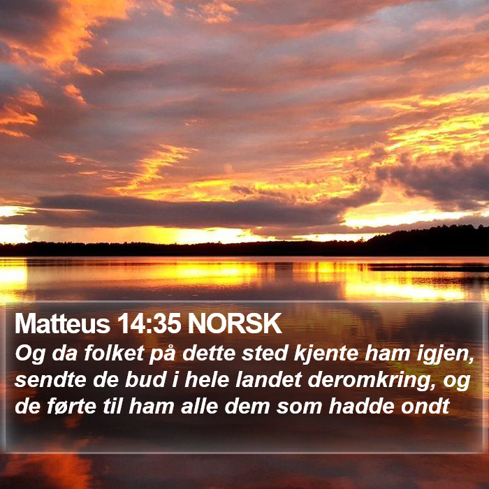 Matteus 14:35 NORSK Bible Study