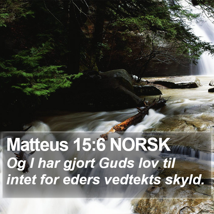 Matteus 15:6 NORSK Bible Study