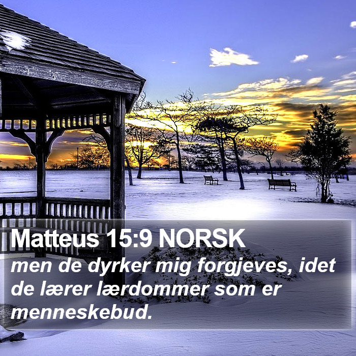 Matteus 15:9 NORSK Bible Study