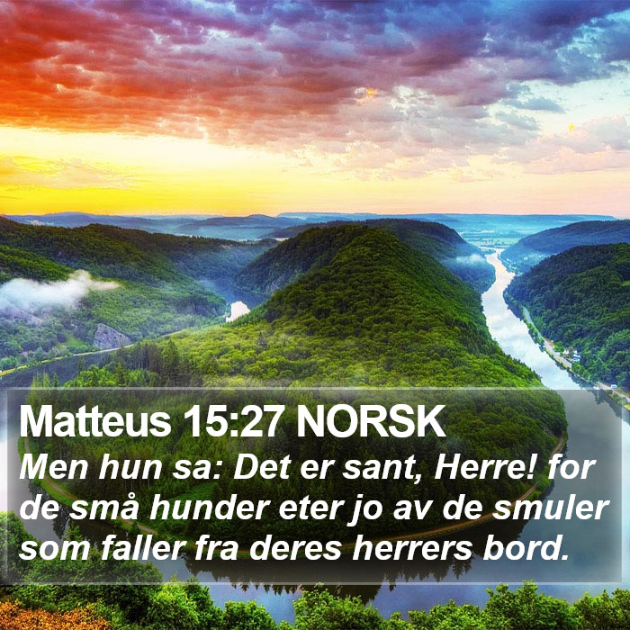 Matteus 15:27 NORSK Bible Study