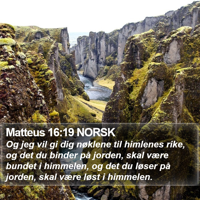 Matteus 16:19 NORSK Bible Study