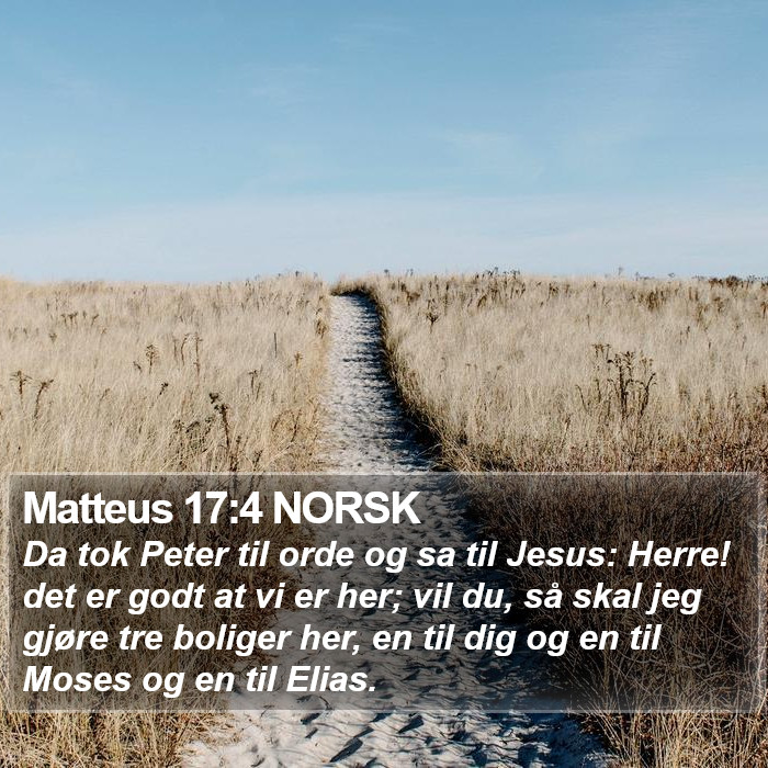 Matteus 17:4 NORSK Bible Study