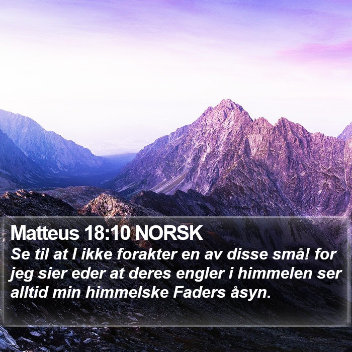 Matteus 18:10 NORSK Bible Study