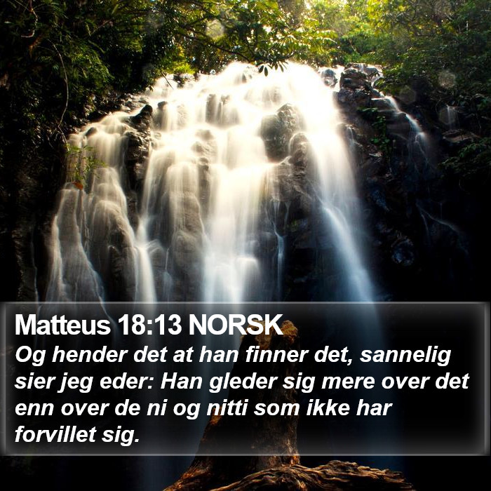 Matteus 18:13 NORSK Bible Study