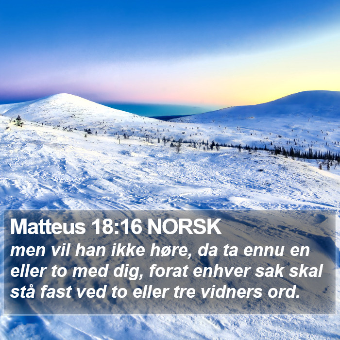 Matteus 18:16 NORSK Bible Study