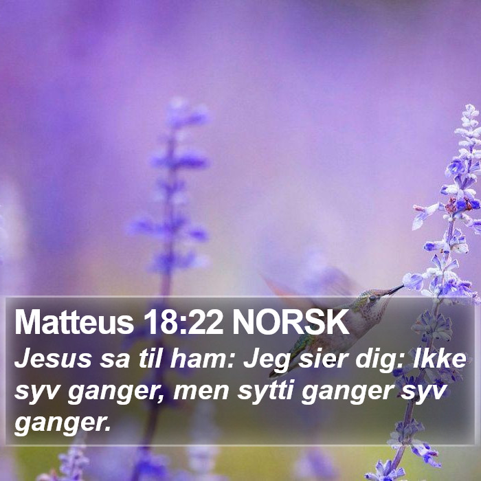 Matteus 18:22 NORSK Bible Study