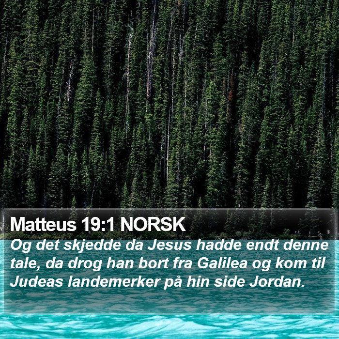 Matteus 19:1 NORSK Bible Study