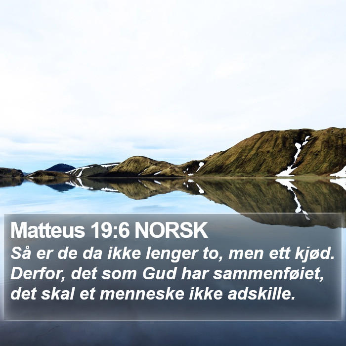 Matteus 19:6 NORSK Bible Study