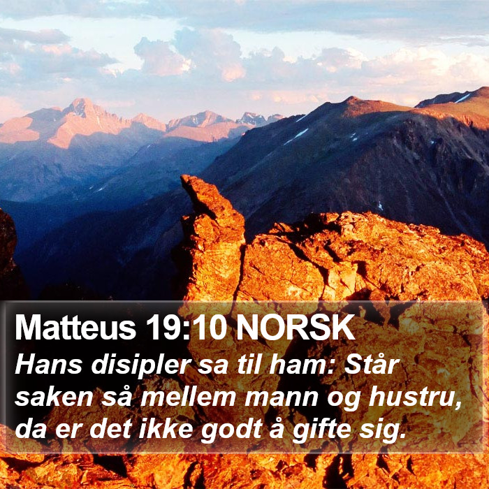 Matteus 19:10 NORSK Bible Study