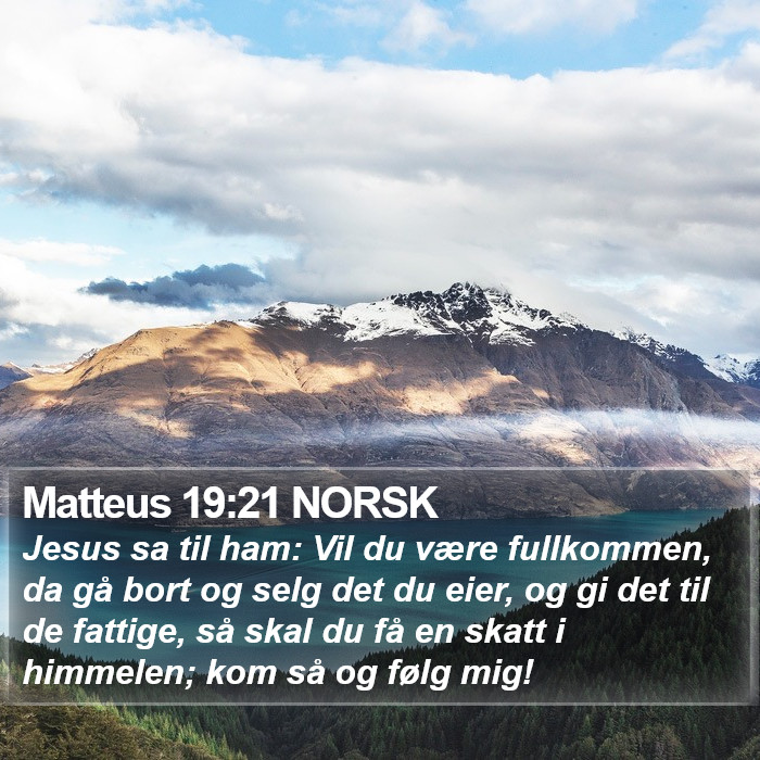 Matteus 19:21 NORSK Bible Study