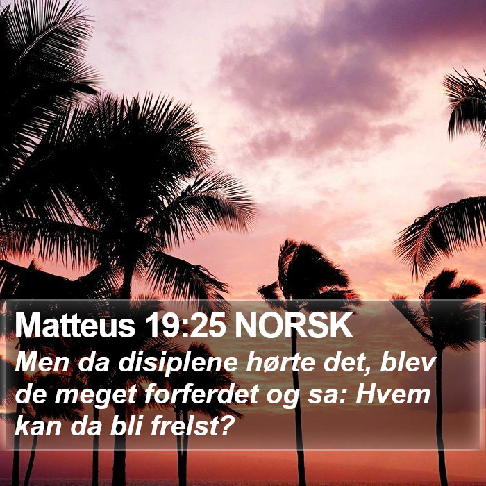 Matteus 19:25 NORSK Bible Study