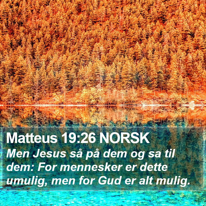 Matteus 19:26 NORSK Bible Study