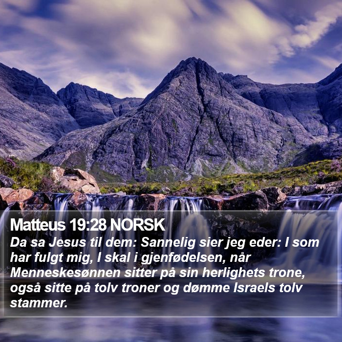 Matteus 19:28 NORSK Bible Study