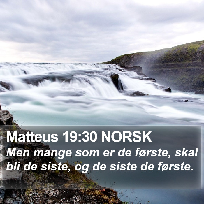 Matteus 19:30 NORSK Bible Study