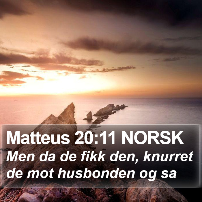 Matteus 20:11 NORSK Bible Study