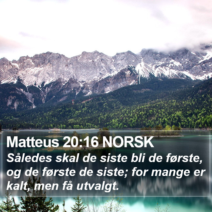 Matteus 20:16 NORSK Bible Study