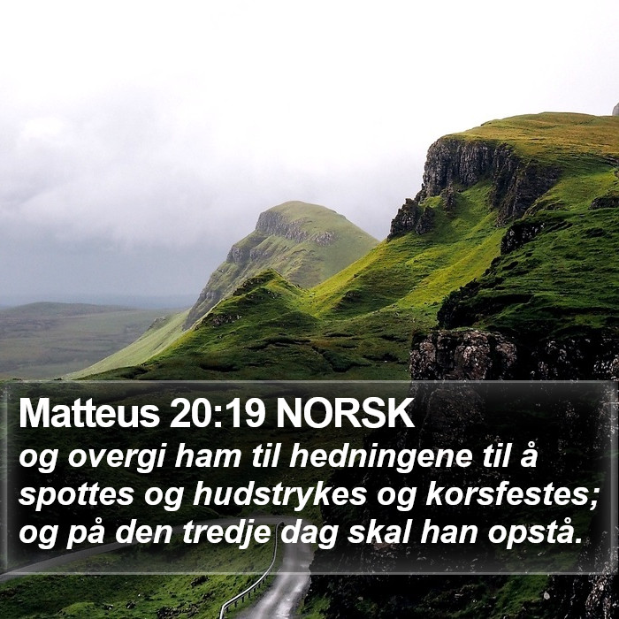 Matteus 20:19 NORSK Bible Study