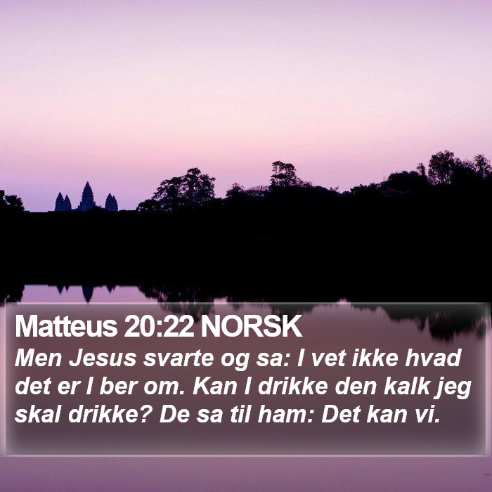 Matteus 20:22 NORSK Bible Study