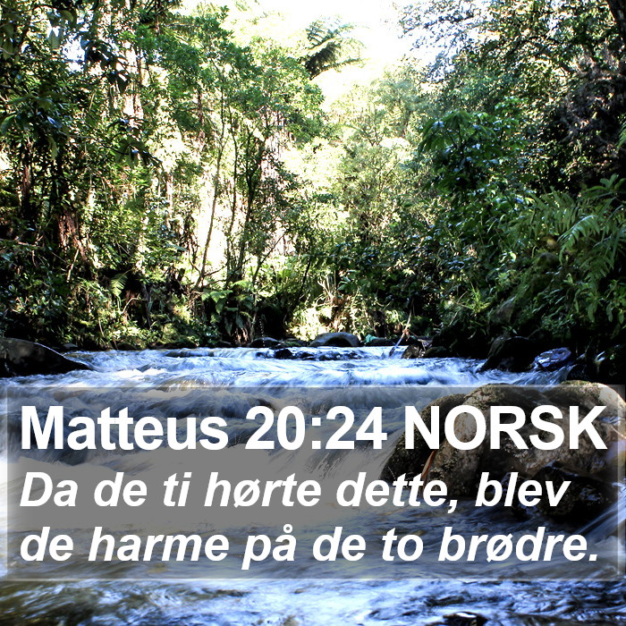 Matteus 20:24 NORSK Bible Study