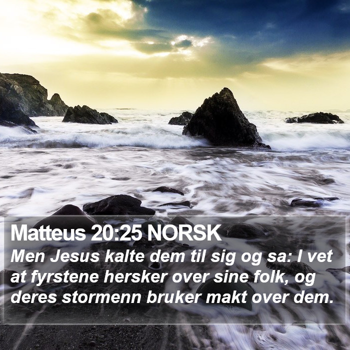 Matteus 20:25 NORSK Bible Study