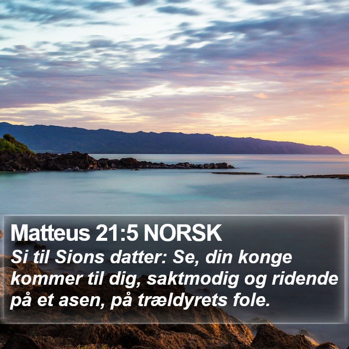 Matteus 21:5 NORSK Bible Study