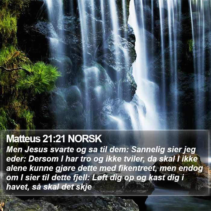 Matteus 21:21 NORSK Bible Study