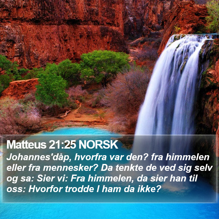 Matteus 21:25 NORSK Bible Study