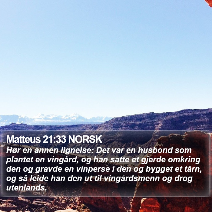 Matteus 21:33 NORSK Bible Study