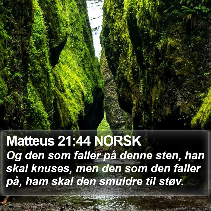 Matteus 21:44 NORSK Bible Study