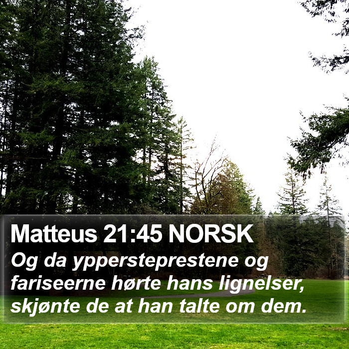 Matteus 21:45 NORSK Bible Study