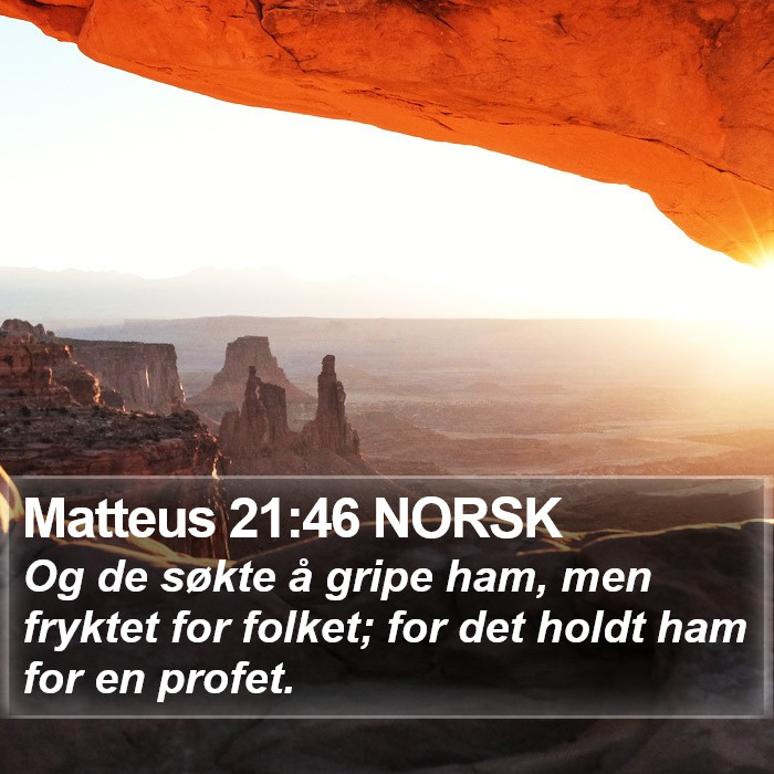 Matteus 21:46 NORSK Bible Study