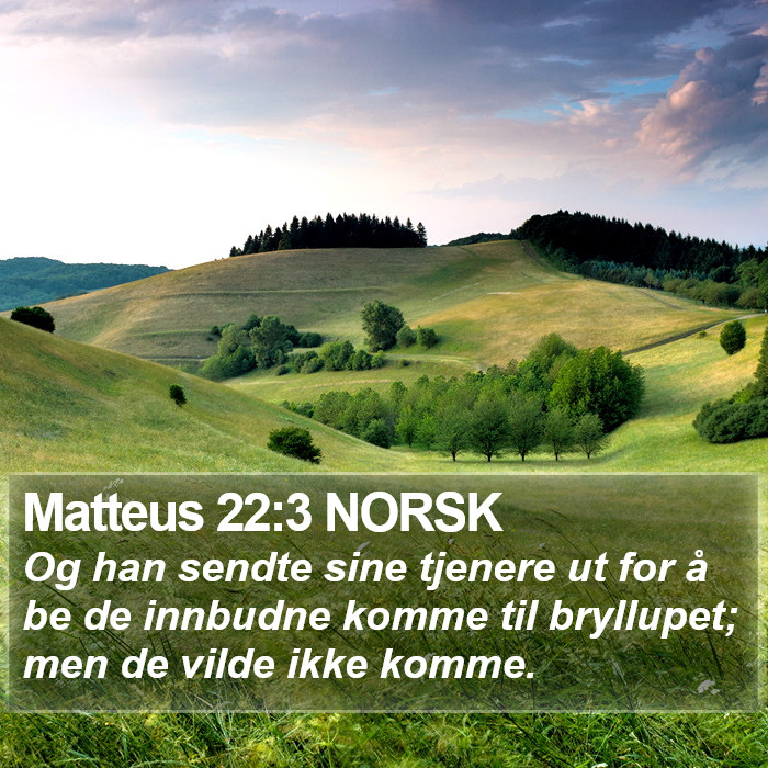 Matteus 22:3 NORSK Bible Study