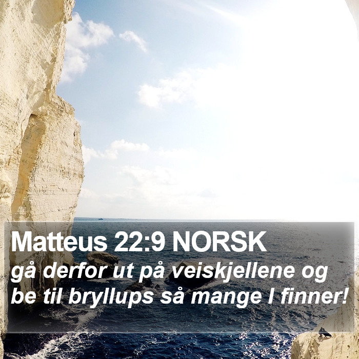 Matteus 22:9 NORSK Bible Study