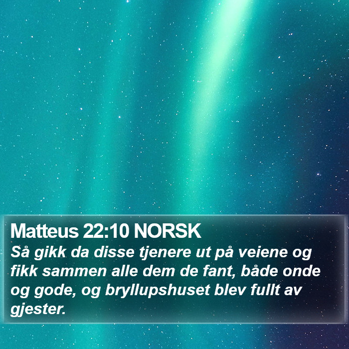 Matteus 22:10 NORSK Bible Study