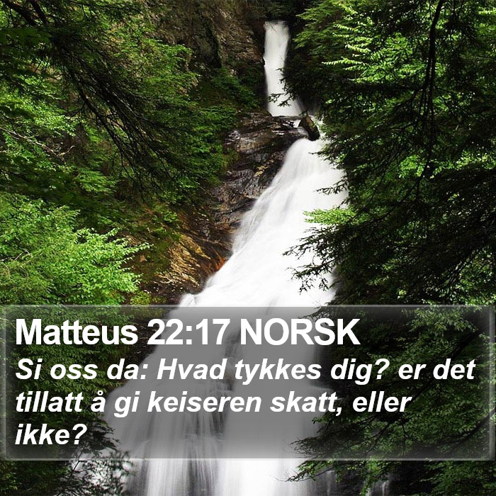 Matteus 22:17 NORSK Bible Study